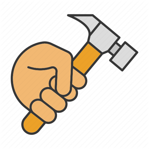 Hand Hammer Png Pic (indigo, black, salmon)