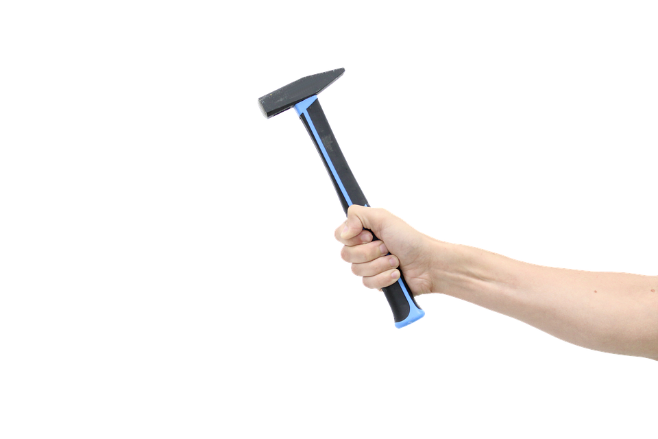 Hand Hammer Transparent Png (silver, pink, white)