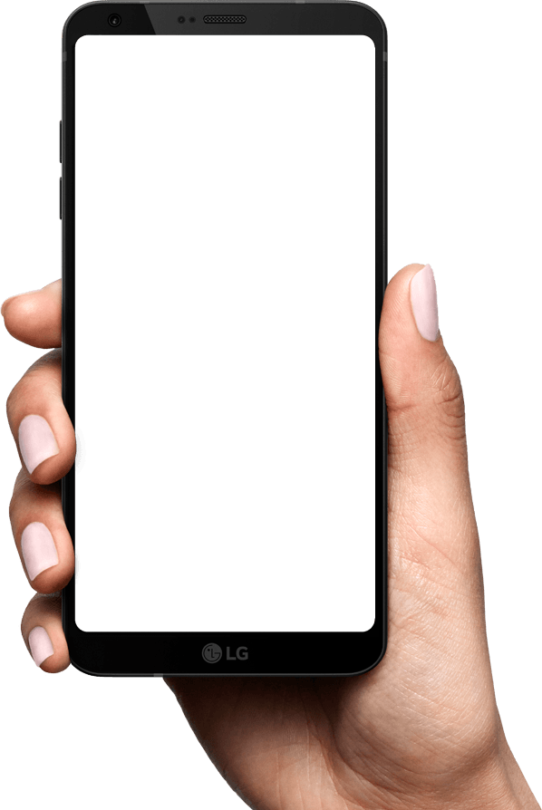 Hand Holding Smartphone Transparent Png (teal, black, gray)