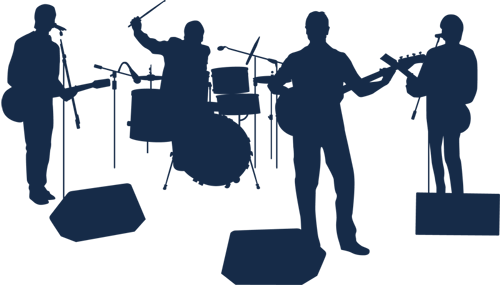 Band Png Image (teal, white, indigo, silver, navy)