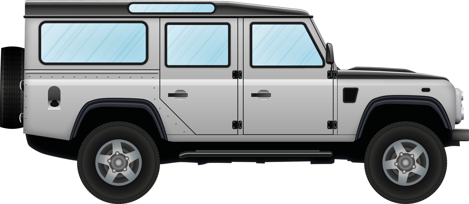 Land Rover Defender Png File (lavender, black, silver)