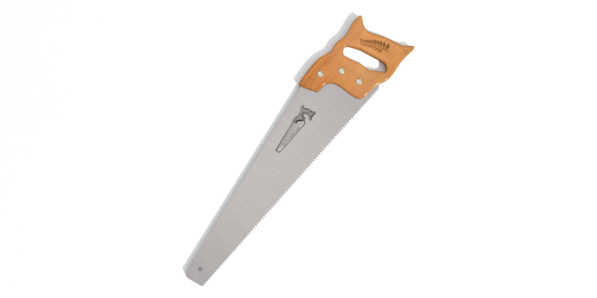 Hand Saw Transparent Background (silver, white)