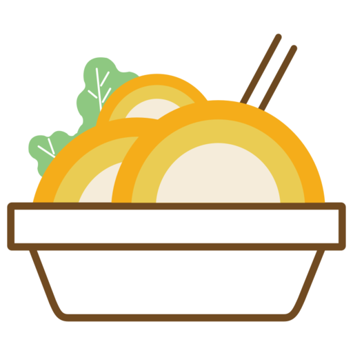 Hand Pulled Noodle Free Transparent Png Icon Download (beige, salmon, black, orange, white)