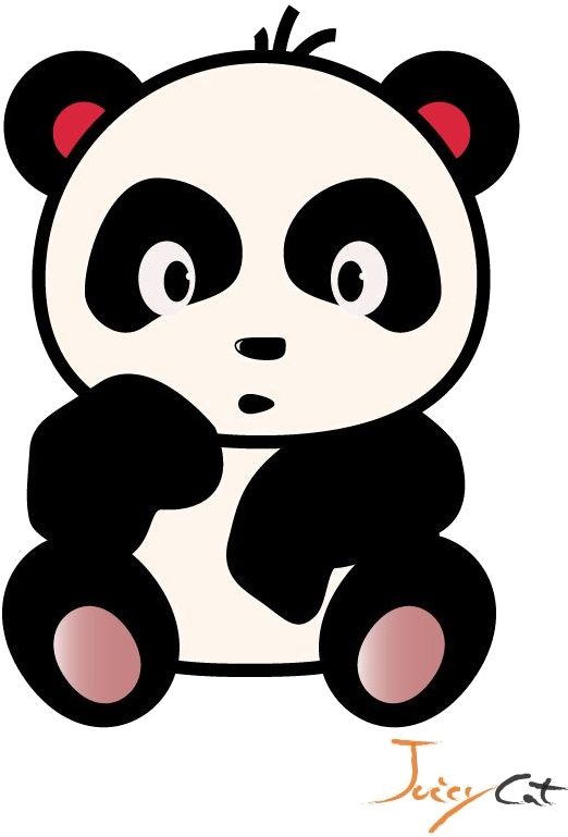 Panda Bear Download Png Image (beige, black, white)