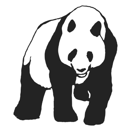 Panda Bear Png Clipart (black)