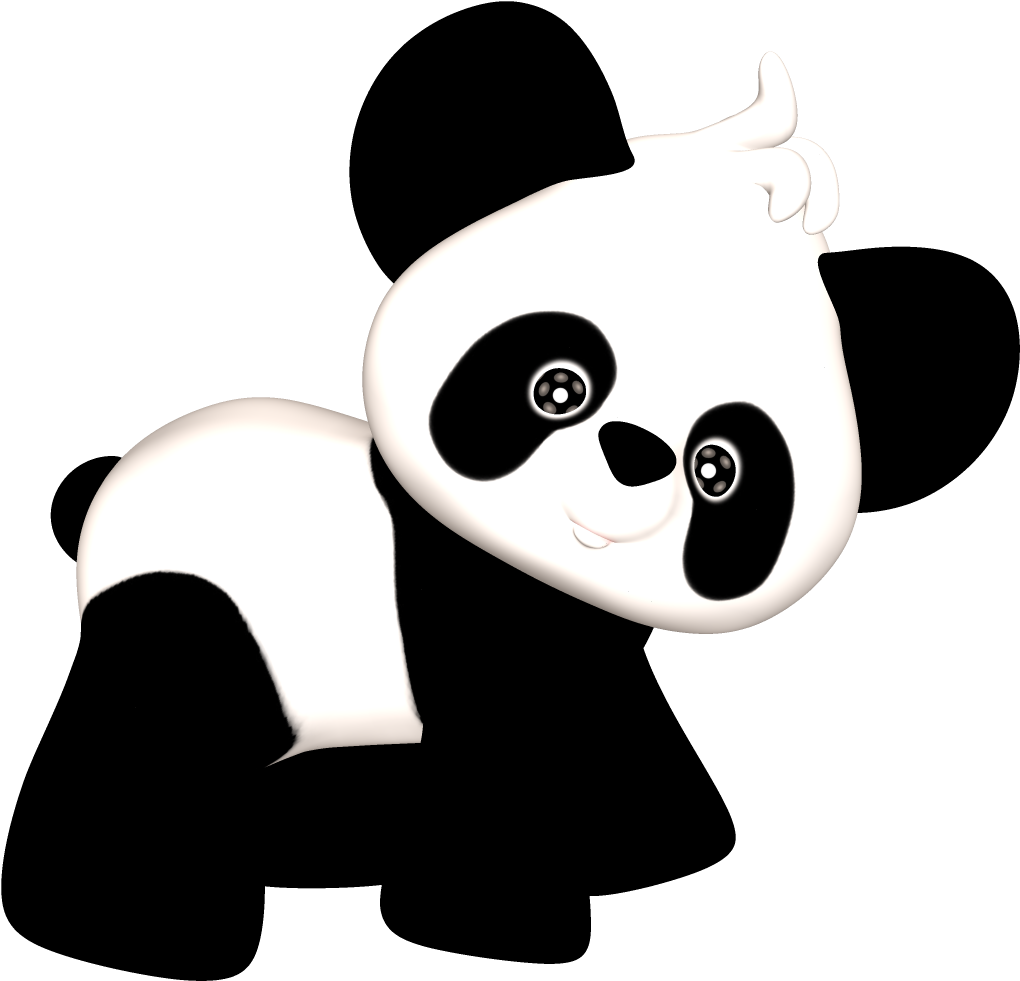 Panda Bear Png Isolated File (white, black)