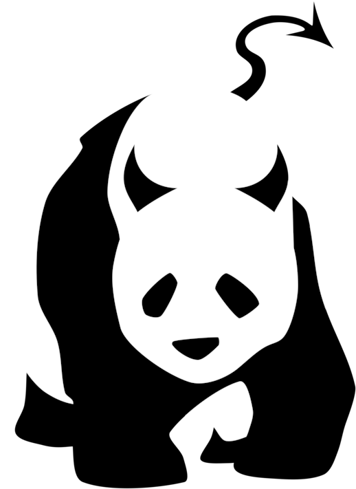 Panda Bear Png Isolated Image (white, indigo, black)