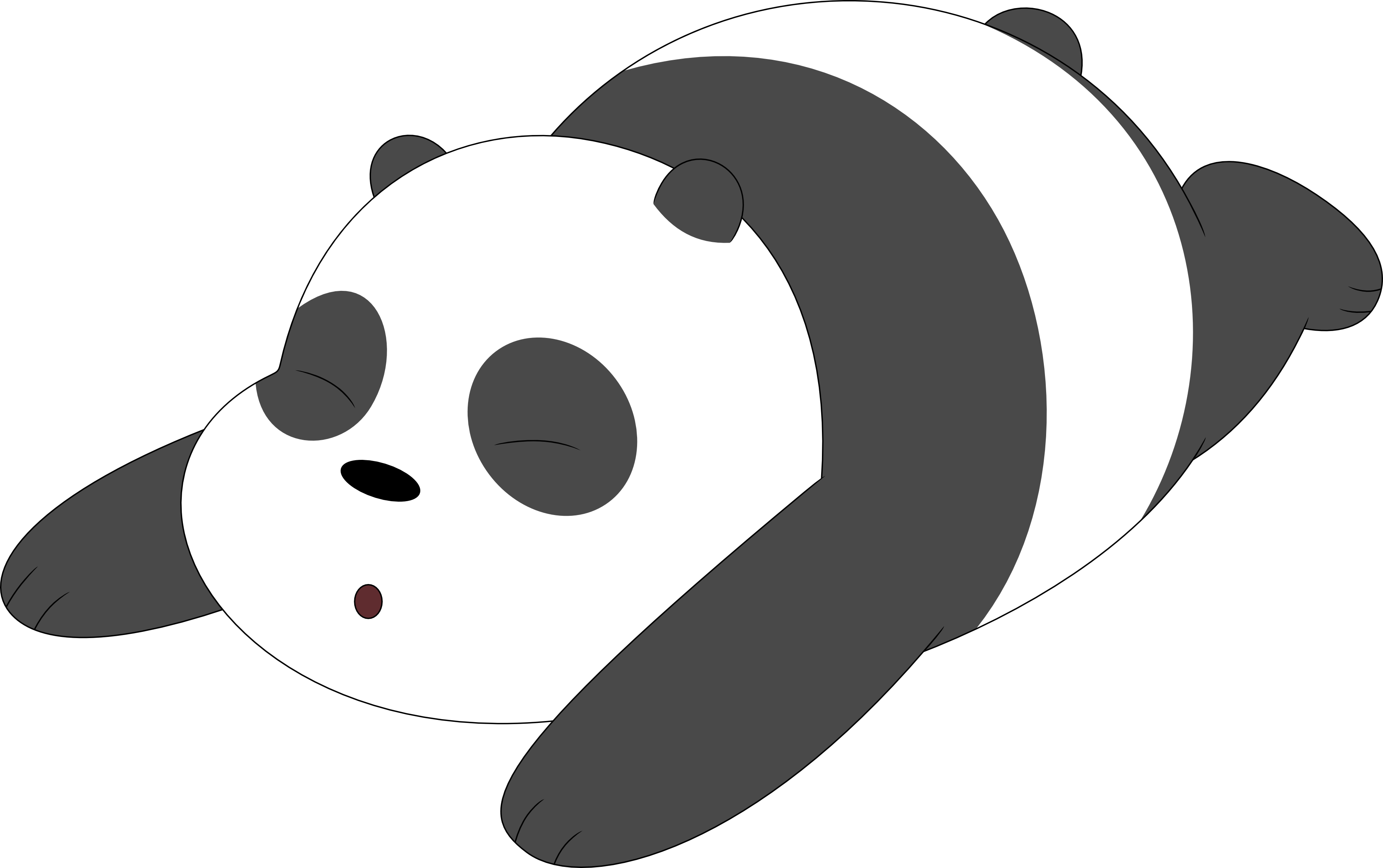 Panda Bear Png Transparent (white, indigo)