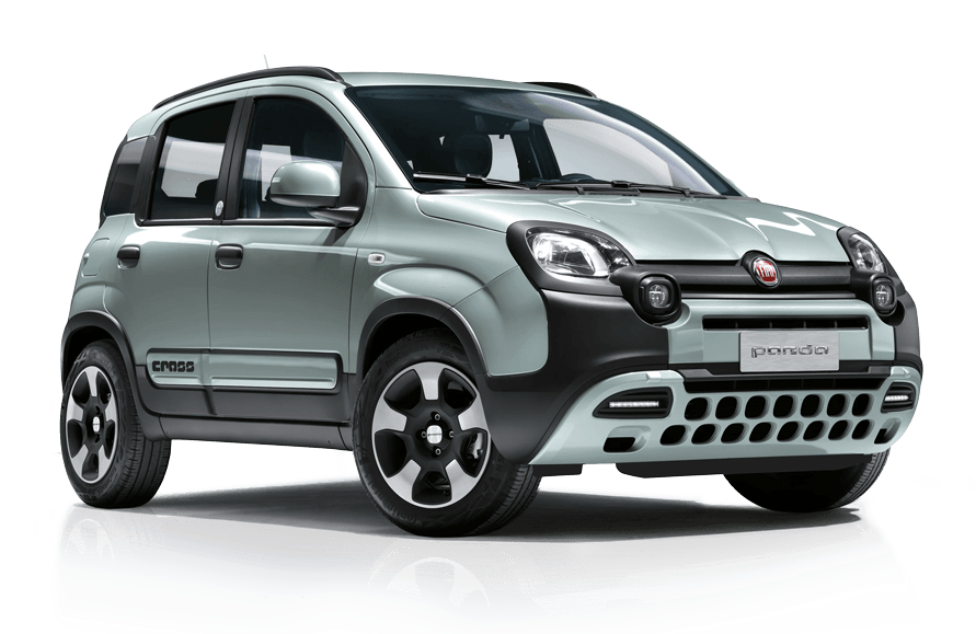 Panda Cross Fiat Fiorino Car Transparent Png (black, lavender, white)