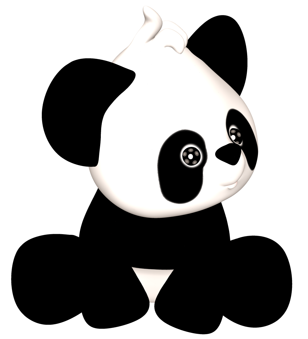 Panda Png Isolated Pic (white, black)