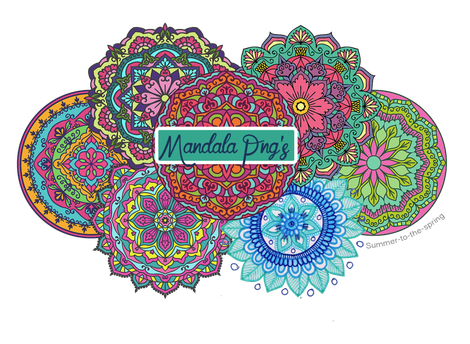 Mandala Background Png (black, teal)