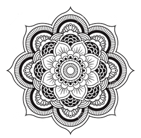 Mandala Png Picture (white, gray, black, silver)