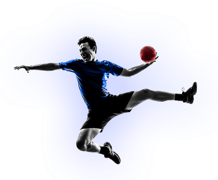 Handball Transparent Background (black, plum)