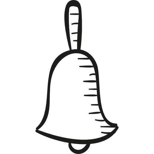 Handbell Png Image (black, white)