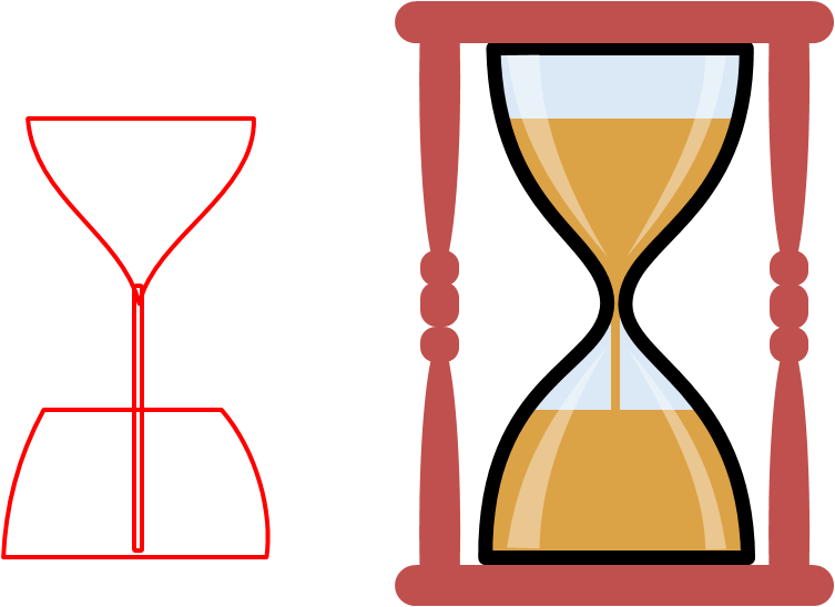 Sandglass Animated Hourglass Png Image (gray, black, salmon, chocolate)