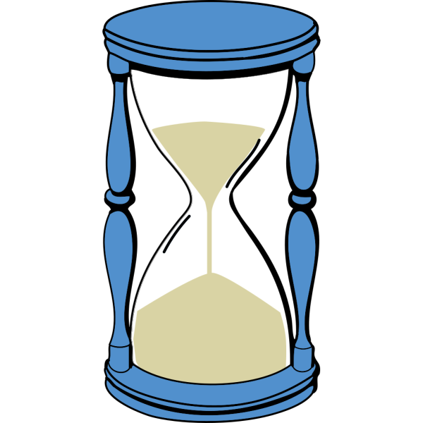 Sandglass Animated Hourglass Png Pic (black, silver, white, gray)