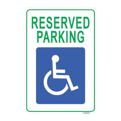 Handicapped Reserved Parking Transparent (teal, white, mint, lavender, silver)