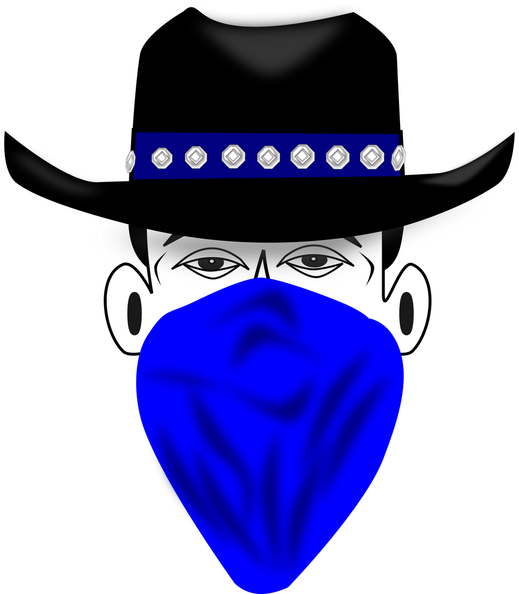 Bandit Png Picture (black, blue, white)