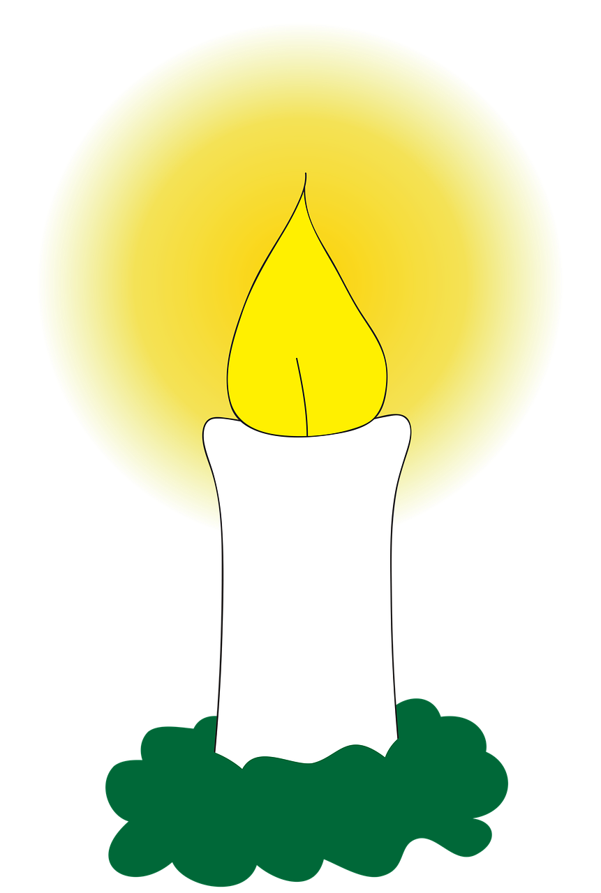 Candle Light Png Hd (green, yellow, black, white, gold)