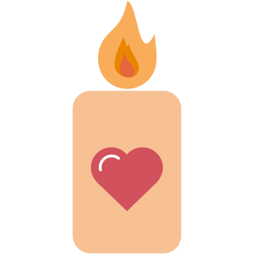 Candle Free Png Icon (pink, salmon, black, gray)