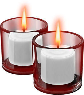 Candles Transparent Background (black, red, silver)