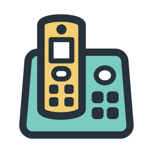 Landline Free Transparent Png Icon Download (silver, white, salmon, black)