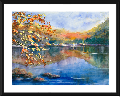 Landscape Painting Art Png File (black)