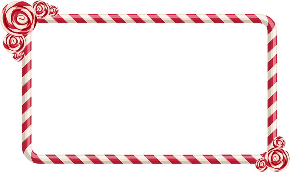 Candy Cane Frame Png Clipart (black, chocolate, beige, salmon)