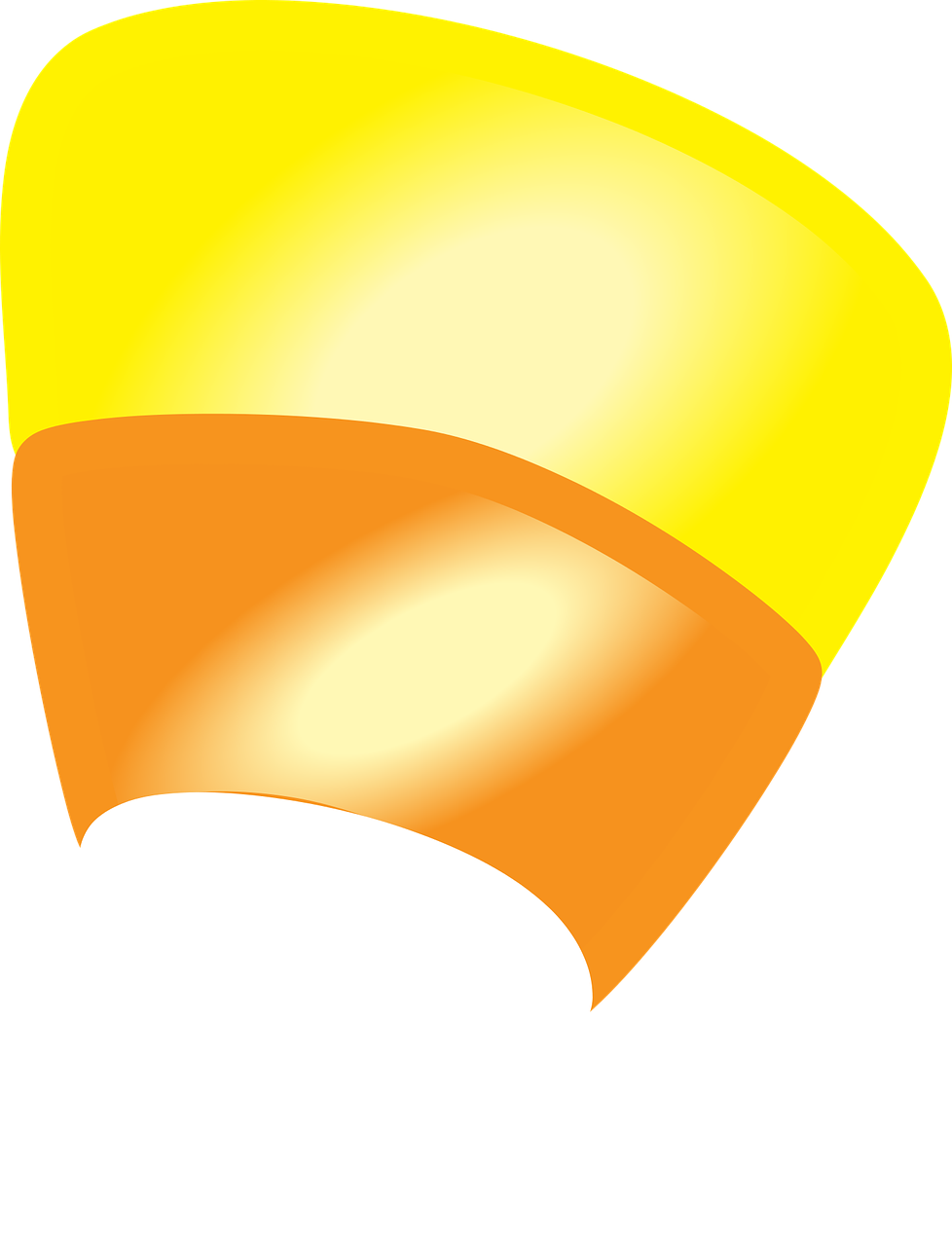 Candy Corn Png Pic (orange, yellow, black, white, beige)