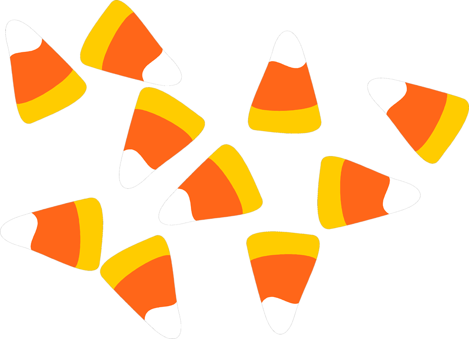 Candy Corn Transparent Background (black, white, chocolate, gold)