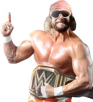 Randy Macho Man Savage Png Image (lavender, black, white)