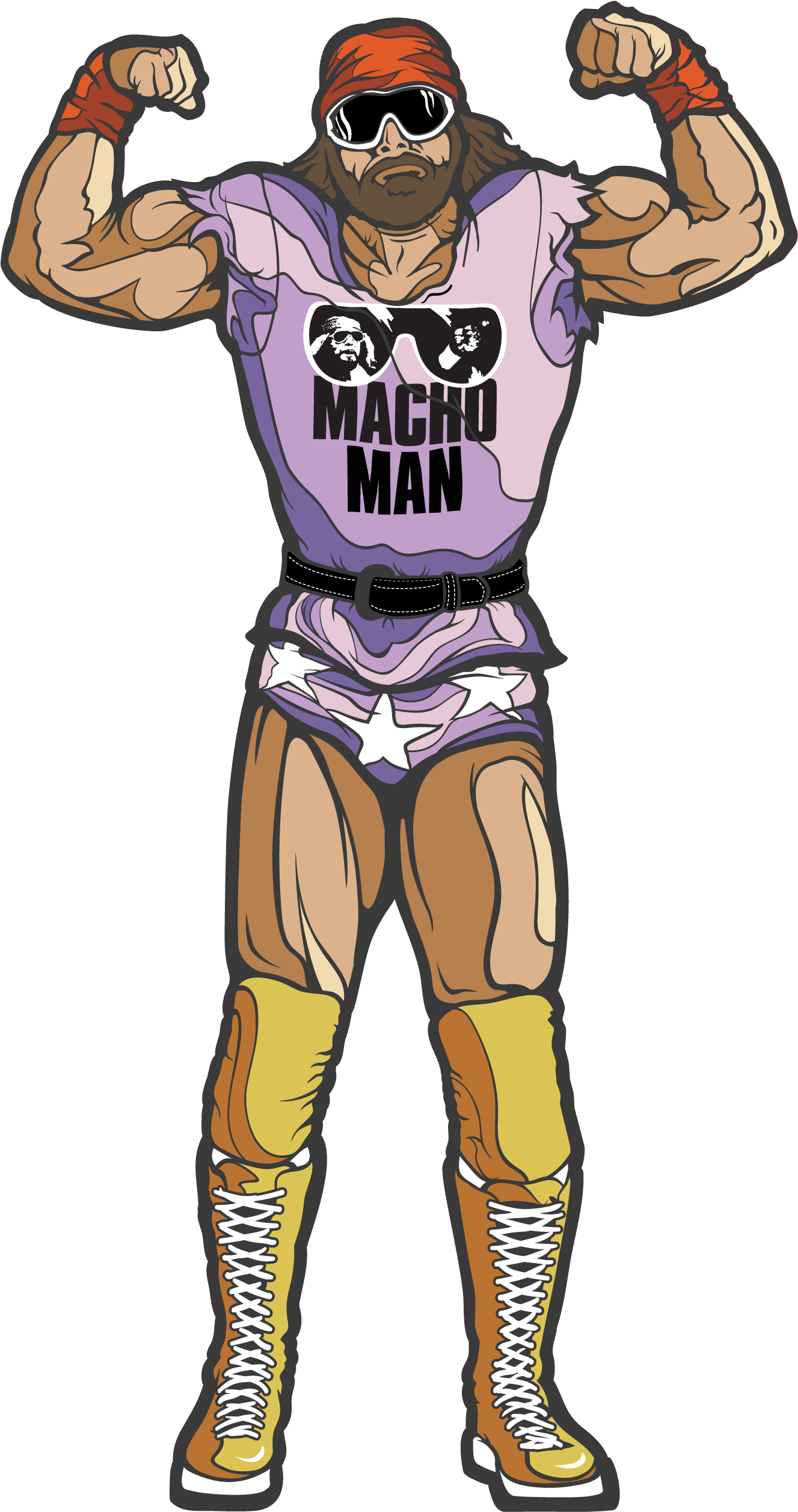 Randy Macho Man Savage Png Photo (pink, chocolate, black, silver, salmon)