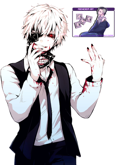 Kaneki Ken Transparent Png (lavender, black, white)