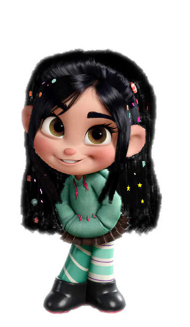 Vanellope Png Clipart (black, gray, white)