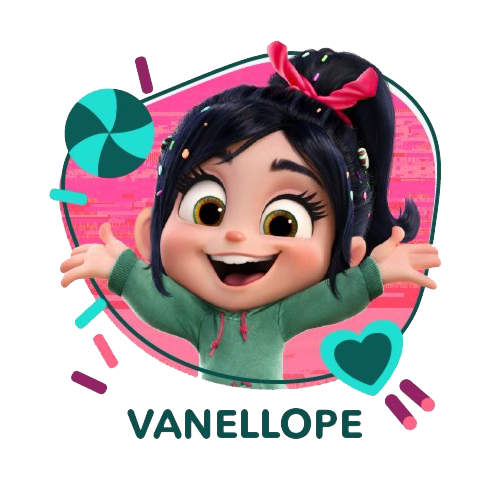 Vanellope Png File (greenish blue, black, salmon, white, teal)