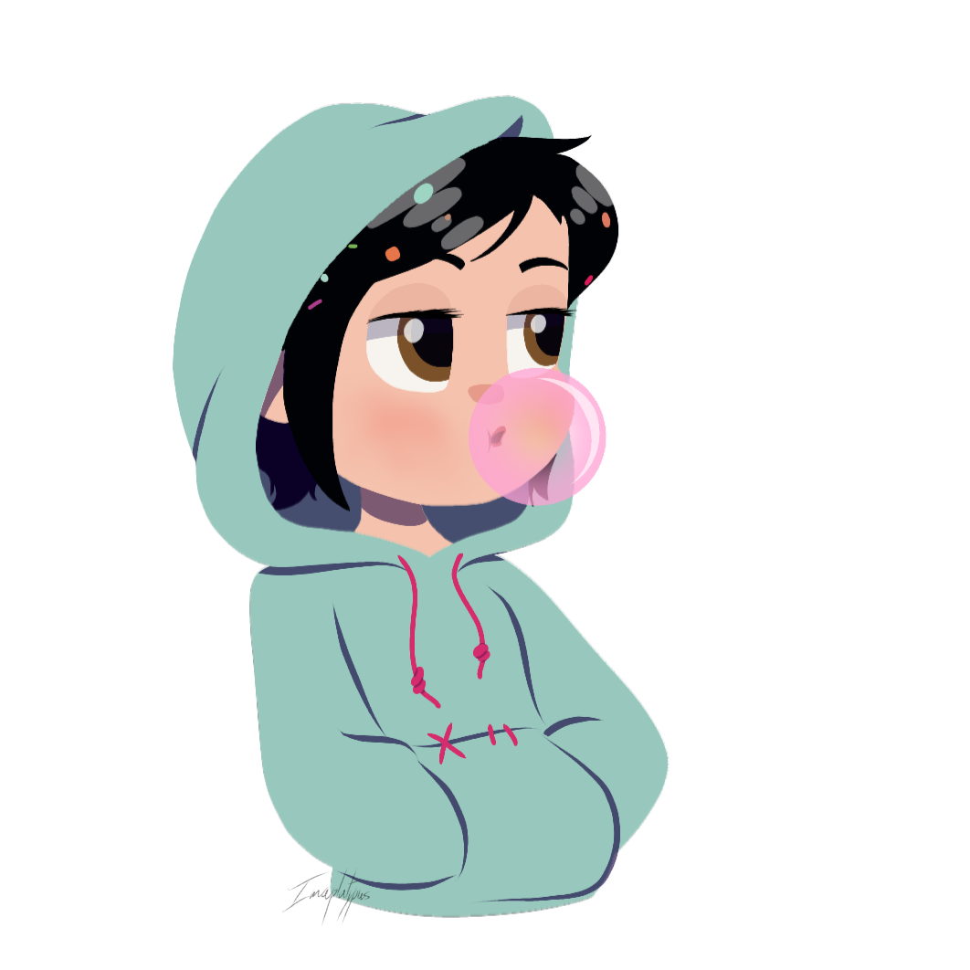 Vanellope Transparent Png (black, silver, pink)