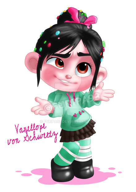 Vanellope Von Schweetz Png Clipart (black, pink)