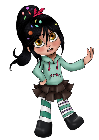 Vanellope Von Schweetz Transparent Background (black)