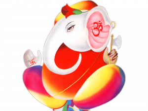 Ganesh Chaturthi Png File Download Free 300X225 (black, red, white)