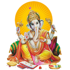 Ganesh Chaturthi Png Free Download (black, gold, orange)