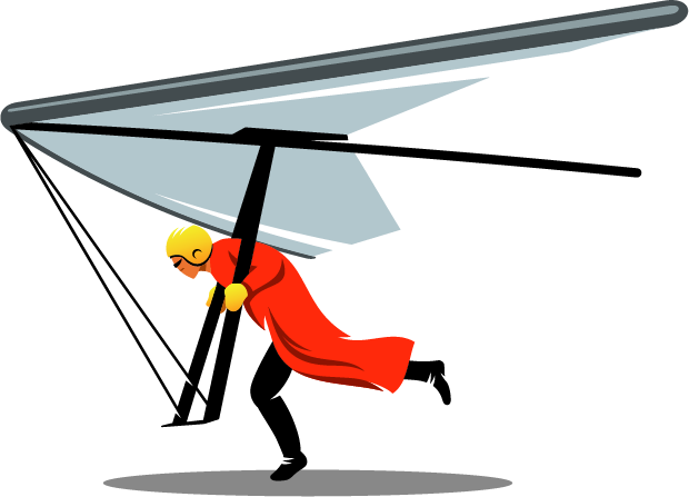 Hang Gliding Png Picture (white, indigo, red, black, silver)