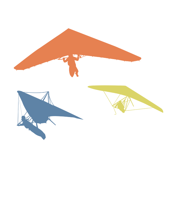 Hang Gliding Png Transparent (salmon, olive, gray, black, silver)