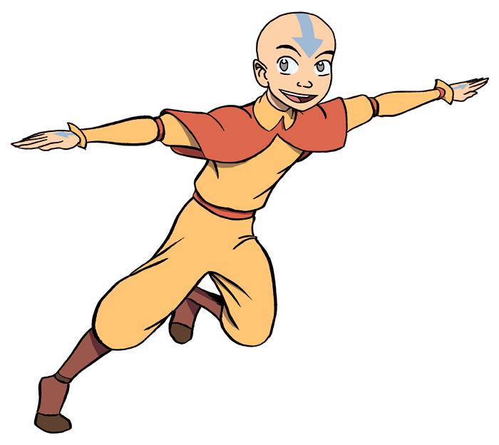 Aang Png File (white, black, salmon, gray, chocolate)