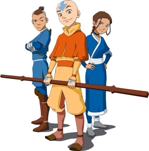 Aang Transparent Background (teal, white, salmon, gray, chocolate)