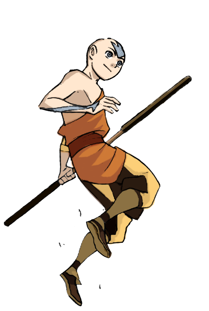 Aang Transparent Png (white, black, beige, gray, chocolate)