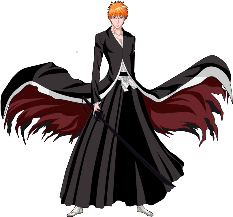 Manga Ichigo Kurosaki Png File (maroon, indigo, black)