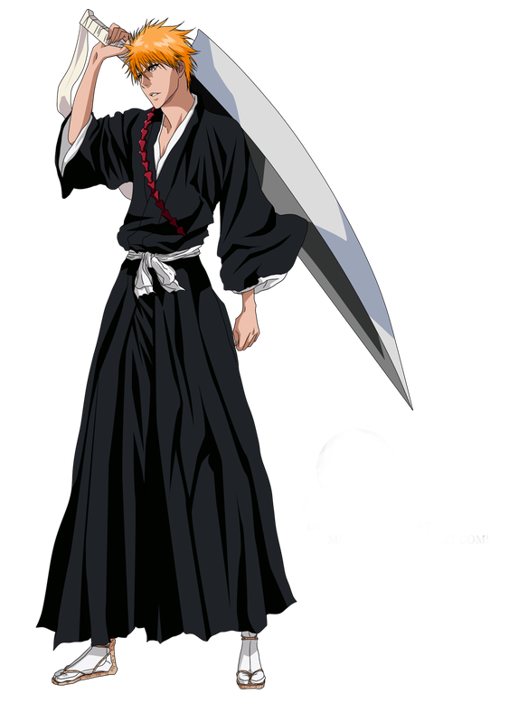 Manga Ichigo Kurosaki Png Pic (lavender, black)