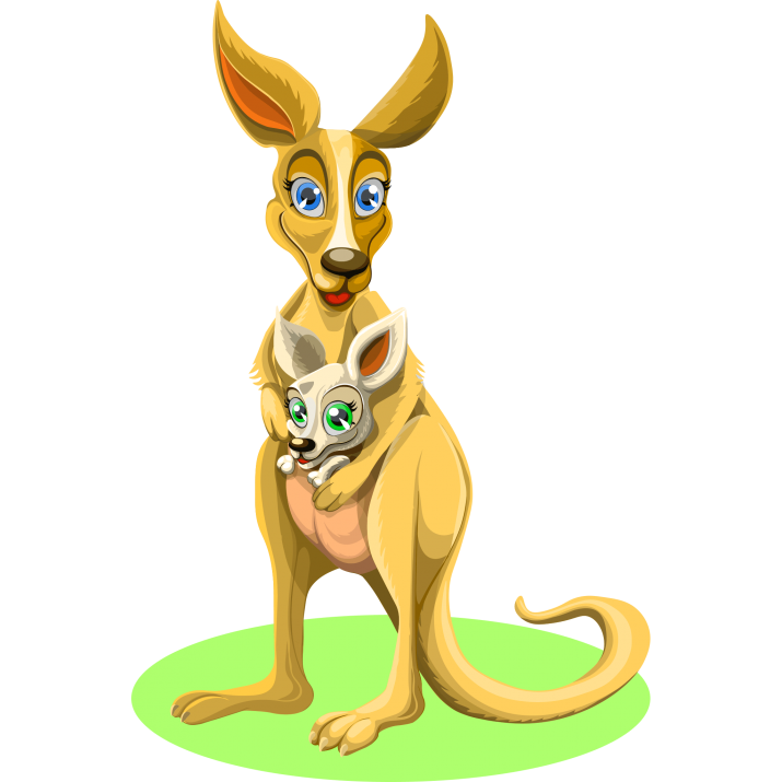 Kangaroo Png Hd (mint, black, salmon)