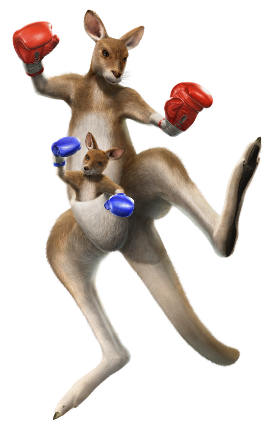 Kangaroo Roger Tekken Png Clipart (black)