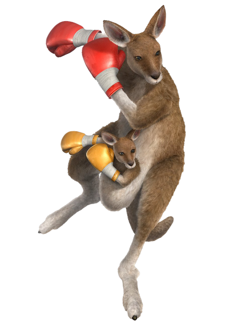 Kangaroo Roger Tekken Png File (black)